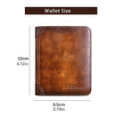 Genuine Leather Rfid Protection Wallets for Men Vintage Thin Short Multi Function ID Credit Card Holder Money Bag