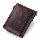 Genuine Leathe Men Wallet RFID Luxury Desig Bifold Short Wallets Male Hasp Vintage Purse Coin Pouch Multi-functional Card Pocket