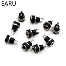 5-10Pcs 3A 12v For DC Power Supply Jack Socket Female Panel Mount Connector5.5*2.5mm 5.5*2.1mm Plug Adapter 2 Terminal Types