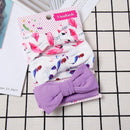 3Pcs/set Baby Headband Floral Solid Color Dot Printed Pink Bows Newborn Baby Girl Headband Hair Accessories Girls Turban