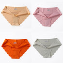 4 PCS/Lot Seamless Panties For Women Plain Panties Slip Silk Female Underwear Soft Thin Light Panti Culotte Femme Underpants