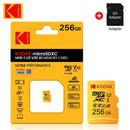 KODAK EVO Plus 256GB Memory Card 128GB U3 4K Micro SD Card 64GB 32GB SDHC Microsd UHS-I C10 TF Trans Flash Microsd with Adapter