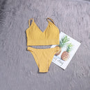 ATHVOTAR 2PCS Bra Sets Seamless Underwear Set Ribbed Bra Top Low-Waist Women Panties Female Bralette Lingerie New