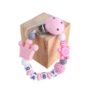 Personalized Name Baby Pacifier Clips Koala Pacifier Chain Holder for Baby Teething Soother Chew Toy Dummy Clips