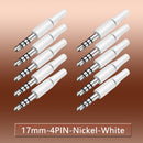 10pcs White And Black 3.5mm Stereo Headset Plug 3/4 Poles 3.5 Audio Plug Jack Adapter Connector for Iphone New Outlet 2.5mm