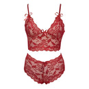Sexy Lingerie Underwear Suits For Women Black Shorts Solid Lace White Vest Camisole Tube Top Panties Flower Printed Christma