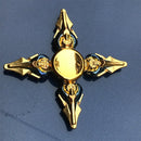 Anime Game Weapon Fidget Spinner Colorful Metal Zinc Alloy Ninja Shuriken Darts Hand Spinner Smooth Electroplate Fidget Gryo Toy