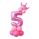Happy Birthday Balloon 1 2 3 4 5 6 Foil Balloons Air Baloons 1st Birthday Party Decorations Kids Babyshower Baby Shower Boy Girl
