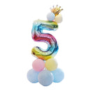 Happy Birthday Balloon 1 2 3 4 5 6 Foil Balloons Air Baloons 1st Birthday Party Decorations Kids Babyshower Baby Shower Boy Girl