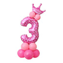 Happy Birthday Balloon 1 2 3 4 5 6 Foil Balloons Air Baloons 1st Birthday Party Decorations Kids Babyshower Baby Shower Boy Girl