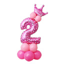 Happy Birthday Balloon 1 2 3 4 5 6 Foil Balloons Air Baloons 1st Birthday Party Decorations Kids Babyshower Baby Shower Boy Girl