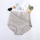 V-neck High Waist Underwear Women Cotton Lace Panties Hot Temptation Girls Belly Briefs