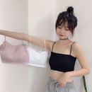 Fashion Women Sling Tube Top Sexy Bra Top Breathable Chest Pad Wearing Underwear Seamless Ice Silk Breast Wrap Lingerie Female