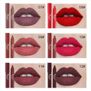 12 Colors Velvet Matte Lipsticks Pencil Waterproof Sexy Lip Lasting Red Stick Cup Tint Non-Stick Lip Long Lasting Moisturizing
