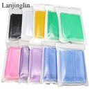 100/200pcs Micro Brushes Cotton Swab Eyelash Extension Disposable Eye Lash Glue Cleaning Brushes Applicator Sticks Makeup Tools