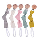 2021New Baby Pacifier Clip Newborn Linen Cotton Animal Wooden Pacifier Chain Nipple Soother Dummy Eco-friendly Material Holder