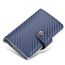New Men women smart wallet Credit Bank card holder fashion purse Aluminum alloy Business Casual Mini wallet Brand PU Purse