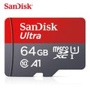 100% SanDisk A1 Memory Cards camera card 16GB 32GB 64GB Micro SDcard 128GB 120MB/s Class 10 UHS-1 Flashcard Microsd TF/SD Card