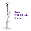 FANGTUOSI Wireless bluetooth selfie stick foldable mini tripod with fill light shutter remote control for IOS Android