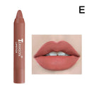 12 Colors Velvet Matte Lipsticks Pencil Waterproof Sexy Lip Lasting Red Stick Cup Tint Non-Stick Lip Long Lasting Moisturizing