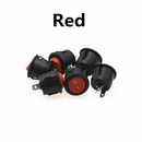 6Pcs 20mm Diameter Round Rocker Switches Black Mini Round Black White Red 2 Pin ON-OFF Rocker Switch KCD1-105