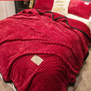 Europe Weighted Blanket Green Color Soft Flannel Blanket Single Queen King Warm Plaids for Beds Anti-Pilling