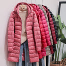 SEDUTMO Winter Womens Down Jackets Long Ultra Light Thin Casual Coat Puffer Jacket Slim Remove Hooded Parka ED1275