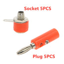 10Pcs/set Male Female J072 4mm Banana Plug Male And Female To Insert Connector Banana Pin DIY Model