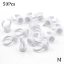 Wholesale 50/100Pcs Disposable Eyelash Extension Glue Rings,Eyelash Extension Glue Holder Holder glue container Tattoo Pigment