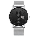 reloj hombre 2022 Mens Fashion Ultra-thin Watches Men Business Casual Stainless Steel Mesh Belt Quartz Watch relogio masculino