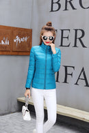 Light Duck Down Puffer Coat Women 2022 Autumn Coats Warm Duck Down Female Casual Jacket Stand Collar Pocket Lady Slim Jacket 3XL