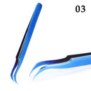 Stainless Steel Eyelashes Tweezers Professional For Lashes Extension Gold Decor Anti-static Eyebrow Tweezers Eyelash Extension