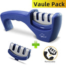 Knife Sharpener 4 in 1 Diamond Coated&Fine Rod Knife Shears and Scissors Sharpening stone System Stainless Steel Blades