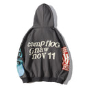 Graffiti Letter Foam Plus Velvet Sweatshirts Men and Women Harajuku Oversized Fleece Hoodie Hip Hop Stranger Things Hooded Hoody