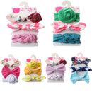 3Pcs/set Baby Headband Floral Solid Color Dot Printed Pink Bows Newborn Baby Girl Headband Hair Accessories Girls Turban