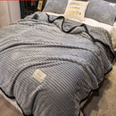 Europe Weighted Blanket Green Color Soft Flannel Blanket Single Queen King Warm Plaids for Beds Anti-Pilling