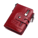 Genuine Leathe Men Wallet RFID Luxury Desig Bifold Short Wallets Male Hasp Vintage Purse Coin Pouch Multi-functional Card Pocket