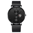 reloj hombre 2022 Mens Fashion Ultra-thin Watches Men Business Casual Stainless Steel Mesh Belt Quartz Watch relogio masculino