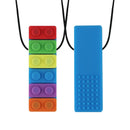 1Pc Sensory Chew Necklace Brick Chewy Kids Silicone Biting Pencil Topper Teether Toy, Silicone teether for children with autism