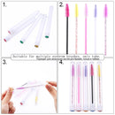 20Pcs Reusable Eyebrow Brush Tube Dust-Proof Eyelash Brush Tube Replaceable Makeup Brushes Mascara with New Eyelash Resin Drill