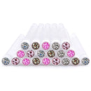 20Pcs Reusable Eyebrow Brush Tube Dust-Proof Eyelash Brush Tube Replaceable Makeup Brushes Mascara with New Eyelash Resin Drill