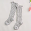New Kids Socks Toddlers Girls Big Bow Knee High Long Soft Cotton Lace baby Socks Kids Solid Colour Cute Bow Girls Socks