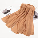 2021 new fashion women Pure color cotton wrinkled cotton foulard femme musulman shawl islamic clothing Hijab muslim headscarf