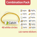 Customized Name Ring Waterproof Baby Shoe Bag Name Sticker Shoe Ring Buckle Kindergarten Name Buckle Pendant
