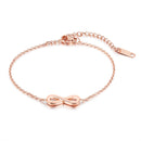 SIPENGJEL Fashion Stainless Steel Endless Love Infinity Chain Bracelets On Hand Adjustable Bracelets For Woman Party Jewelry