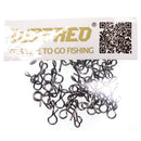 Wifreo 50PCS/bag Fly Fishing Snap Quick Change for Flies Hook Lures Stainless Steel Lock Black Fishing Snaps Lures Clip Link