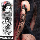 sexy fake tattoo for woman waterproof temporary tattoos large leg thigh body tattoo stickers peony lotus flowers fish dragon