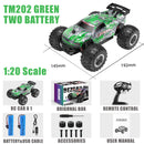 BEZGAR TM201 Remote Control Car,2.4GHz Rc Car All-Terrain 15Km/h 1:20 Off-Road Monster Truck Toy Christmas Present for Children
