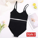 2PC Underwear Set Women Seamless Bra Set Wireless Bra Sexy High Waisted Female Underpants Comfortable Basic Bralette Lingerie