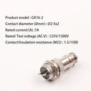 1 Set GX16 Nut TYPE Male & Female Electrical Connector 2/3/4/5/6/7/8/9/10 Pin Circular Aviation Socket Plug Wire Panel Connector